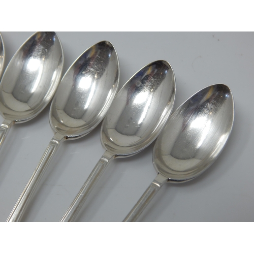 114 - A Set of 6 Silver Teaspoons Hallmarked Sheffield 1936 by Roberts & Belk: Weight 72g
