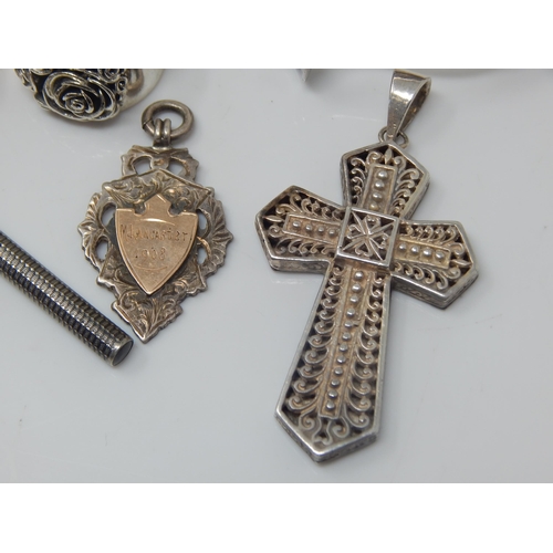 120 - A Quantity of Silver Jewellery Including Bangles, Pendant, Rings etc (lot) Weight 148g
