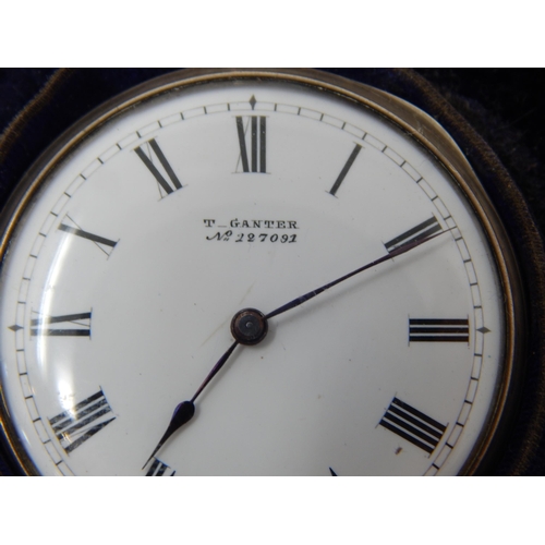 121 - Silver Ladies Key Wind Pocket Watch with Keys in Original Fitted Case