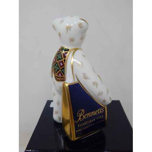353 - Royal Crown Derby Bennetts Shopper Bear Boxed 2004 with Certificate.