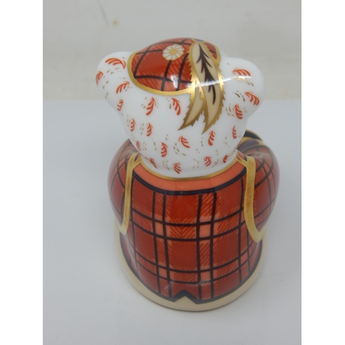 360 - Royal Crown Derby Scottish Teddy – Fraser. Gold Stopper 2005.