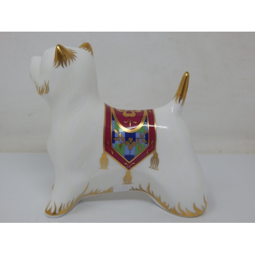 362 - Royal Crown Derby West Highland Terrier. Gold Stopper 2006.