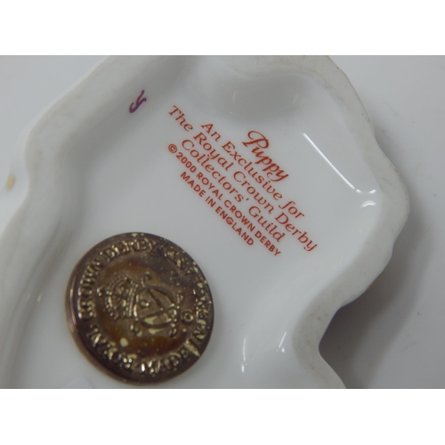 364 - Royal Crown Derby Puppy. Gold Stopper 2000.