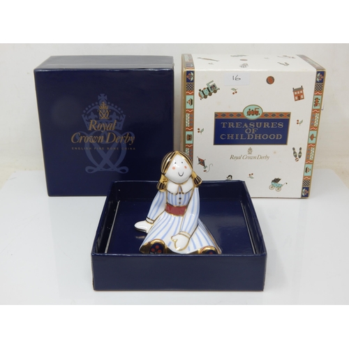 365 - Royal Crown Derby Treasures of Childhood Ragdoll 2003. Boxed & Sleeved.