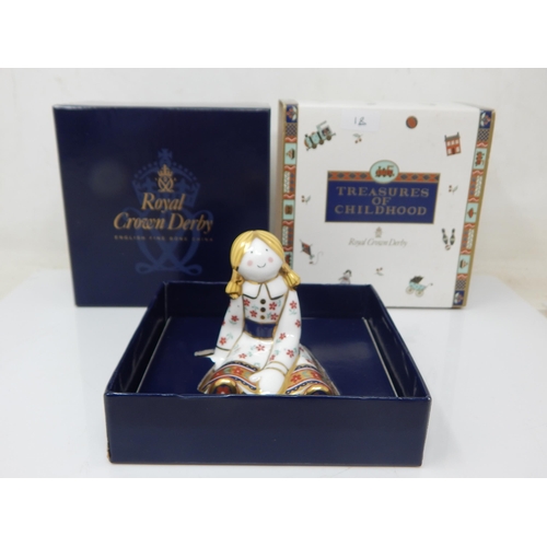 367 - Royal Crown Derby Treasures of Childhood Fleur Ragdoll 2005. Boxed & Sleeved.