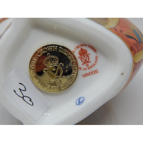 379 - Royal Crown Derby Red Squirrel. Gold Stopper 2013.