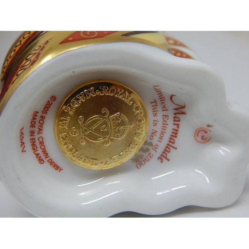 380 - Royal Crown Derby Marmalade Kitten No 1274 of 2500. Gold Stopper, 2005. Boxed.