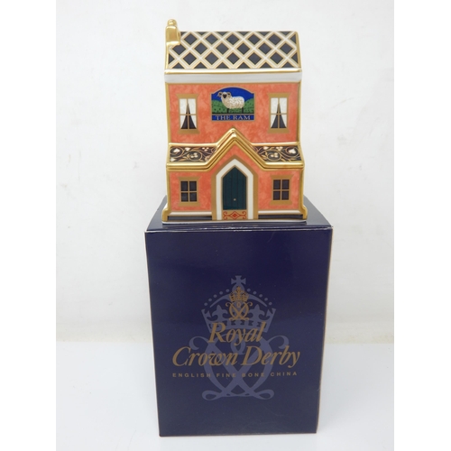 388 - Royal Crown Derby Miniature Houses “The Ram Public House” Boxed.2002.