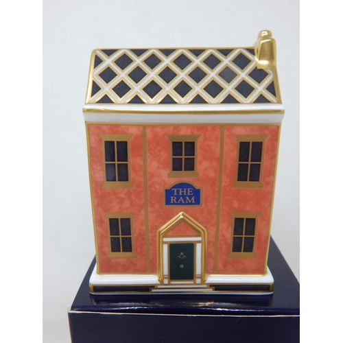 388 - Royal Crown Derby Miniature Houses “The Ram Public House” Boxed.2002.