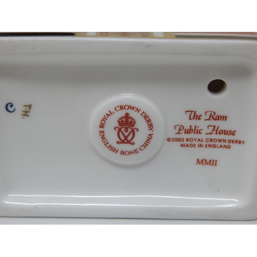 388 - Royal Crown Derby Miniature Houses “The Ram Public House” Boxed.2002.