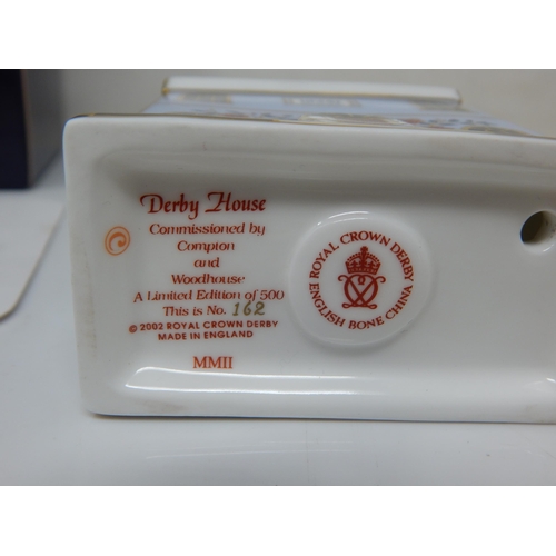 390 - Royal Crown Derby Miniature Houses “Derby Townhouse”162 of 500 for Compton &
Woodhouse. Box & Certif... 