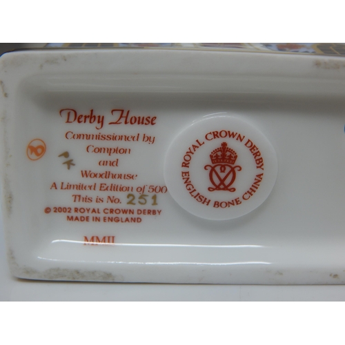 391 - Royal Crown Derby Miniature Houses “Derby Townhouse”251 of 500 for Compton &
Woodhouse. Box & Certif... 