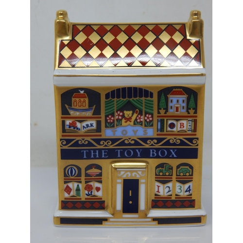 394 - Royal Crown Derby Miniature Houses “The Toy Box” 2002.