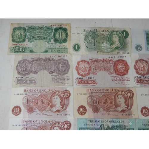 345 - A Quantity of Bank of England & Guernsey Banknotes Including Some Uncirculated Consecutive Issues