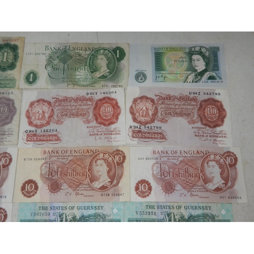 345 - A Quantity of Bank of England & Guernsey Banknotes Including Some Uncirculated Consecutive Issues