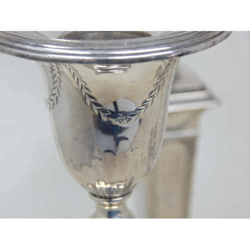 128 - A Good Set of Four 18th Century George III Silver Candlesticks with Original Hallmarked Removeable S... 