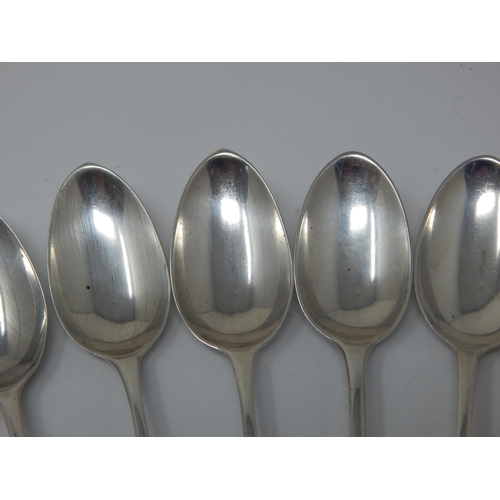 132 - A Set of 6 Georgian Silver Teaspoons Hallmarked London 1813 by Peter & William Bateman: Weight 82g