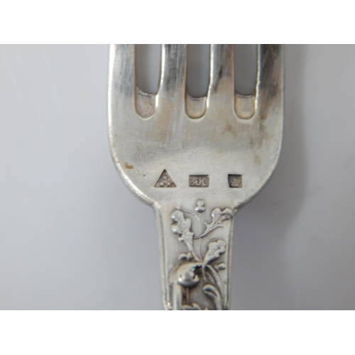 138 - A 12 Place Setting of German 800 Standard Silver Dessert Forks & Silver Handled Knives with Steel Bl... 