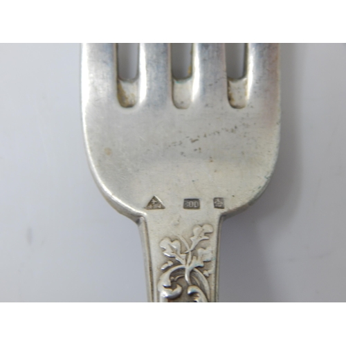 139 - A 12 Place Setting of German 800 Standard Silver Dinner Forks & Silver Handled Knives with Steel Bla... 