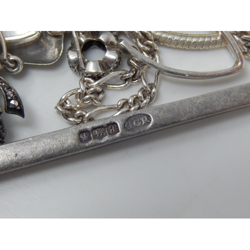 141 - A Large Quantity of Silver Jewellery together with a Silver Fork: Weight 160g