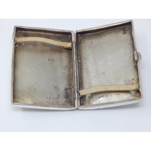142 - Victorian Silver Cigarette Case: Hallmarked Birmingham 1880 by George Unite: Measures 7.8cm x 5.5cm:... 