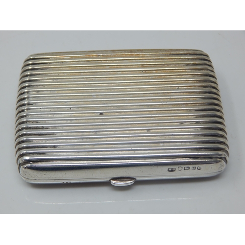 143 - Victorian Silver Cigarette Case: Hallmarked Birmingham 1887 by Howard James: Measures 8.5cm x 6.0cm:... 