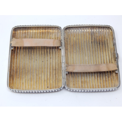 143 - Victorian Silver Cigarette Case: Hallmarked Birmingham 1887 by Howard James: Measures 8.5cm x 6.0cm:... 