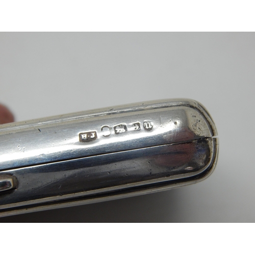 143 - Victorian Silver Cigarette Case: Hallmarked Birmingham 1887 by Howard James: Measures 8.5cm x 6.0cm:... 