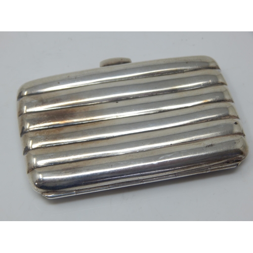 144 - Victorian Silver Cigarette Case: Hallmarked Birmingham 1896 by Thomas Hayes: Measures 8.0cm x 5.2cm:... 