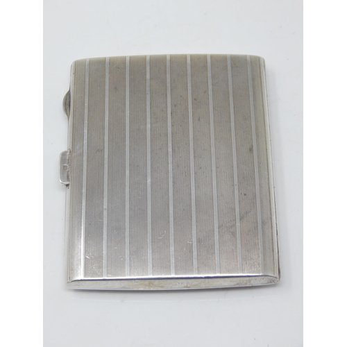 145 - Silver Cigarette Case: Hallmarked Chester 1927 by Turner & Simpson: Measures 8.5cm x 7.0cm: Weight 9... 