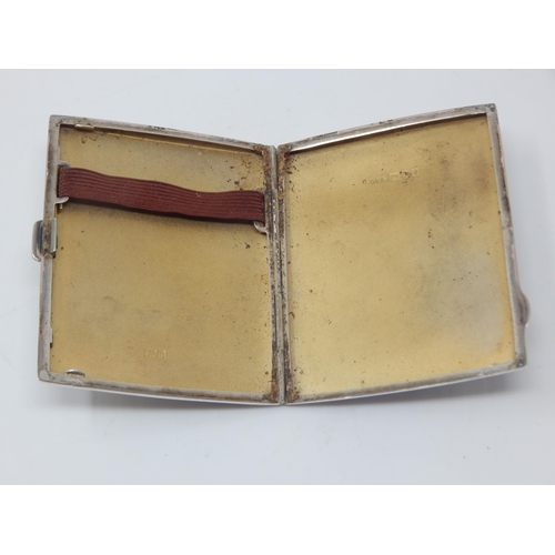 145 - Silver Cigarette Case: Hallmarked Chester 1927 by Turner & Simpson: Measures 8.5cm x 7.0cm: Weight 9... 