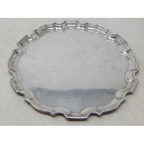 147 - Silver Salver: Hallmarked Birmingham 1932 by Cohen & Charles: Diameter 25.5cm: Weight 500g