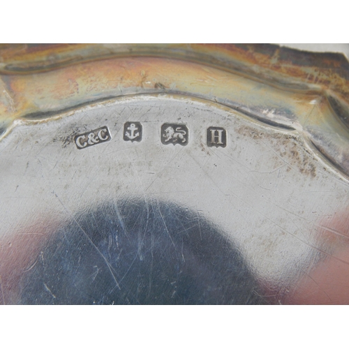 147 - Silver Salver: Hallmarked Birmingham 1932 by Cohen & Charles: Diameter 25.5cm: Weight 500g