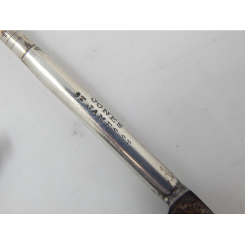 151 - Victorian Silver Cased Multi Tool Knife: Hallmarked Sheffield by Brookes & Crookes: Width 7.5cm