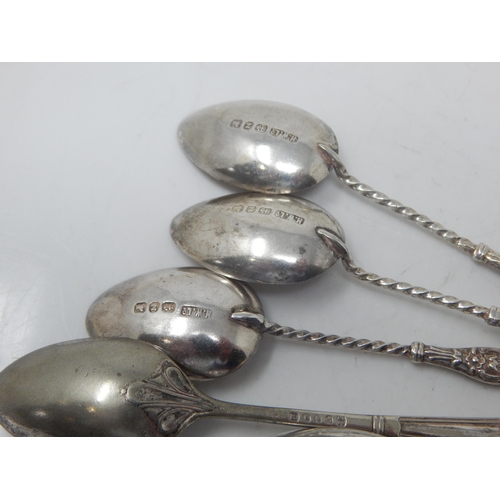 153 - A Quantity of Victorian & Later Hallmarked Silver Spoons Including a Sifter Spoon: Various Dates & M... 