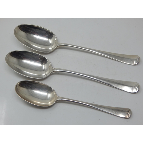 158 - A Pair of Scottish Silver Tablespoons & a Matching Dessert Spoon Hallmarked Edinburgh 1904 by Wilson... 