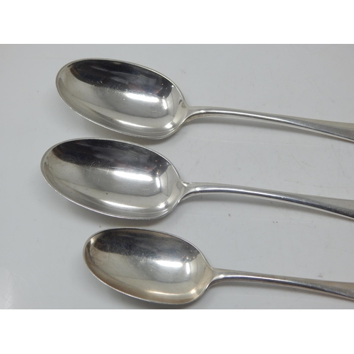 158 - A Pair of Scottish Silver Tablespoons & a Matching Dessert Spoon Hallmarked Edinburgh 1904 by Wilson... 