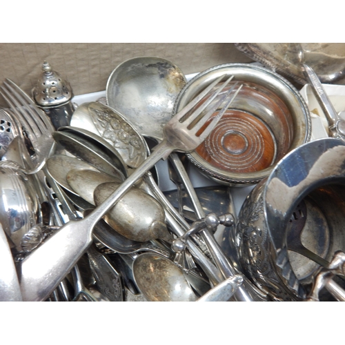 162 - A Quantity of Silver Plated Wares Including Some Hallmarked Silver Handled Flatware (lot)