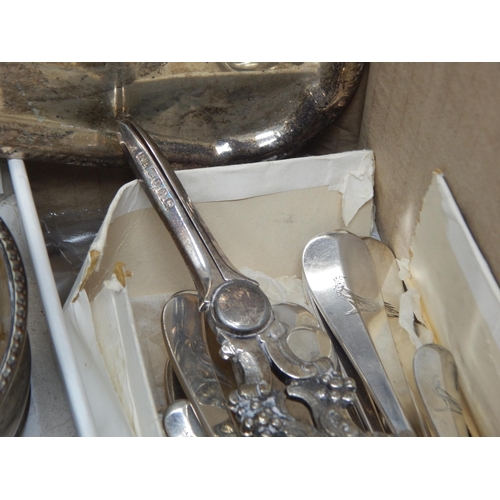 162 - A Quantity of Silver Plated Wares Including Some Hallmarked Silver Handled Flatware (lot)