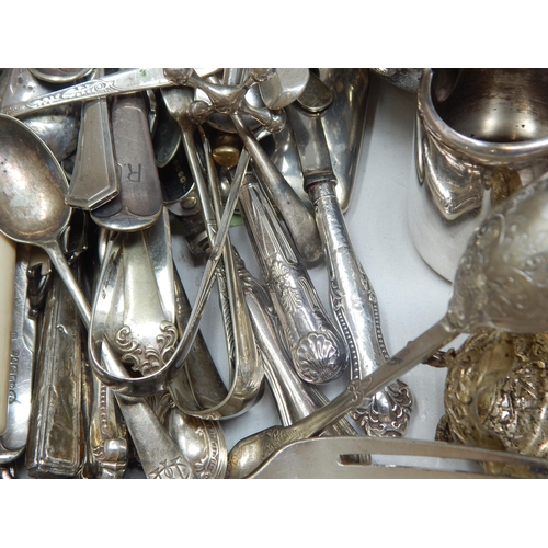 162 - A Quantity of Silver Plated Wares Including Some Hallmarked Silver Handled Flatware (lot)