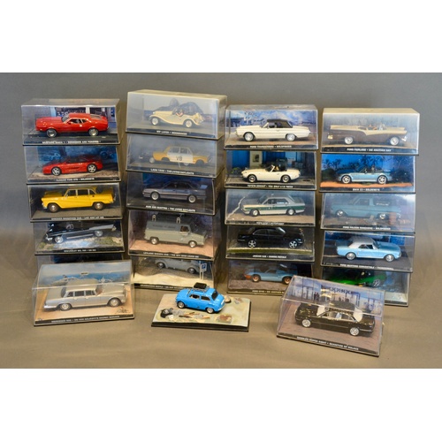 378 - A Collection of James Bond Related Diecast Model Cars by G E Fabbri Ltd with original boxes and stan... 