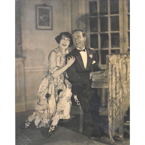 97 - A Signed Photo of Fred and Adele Astaire 22 x 17 cms