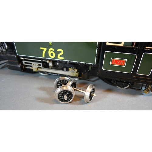 301 - An Accucraft 32mm Gauge Model Lyn 2-4-2T Southern 762 Locomotive with spare pony trucks for 45mm gau... 