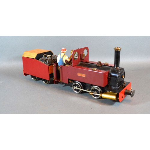 305 - A Gauge 1 Live Steam Engine Kermit with Tender 35 cms long