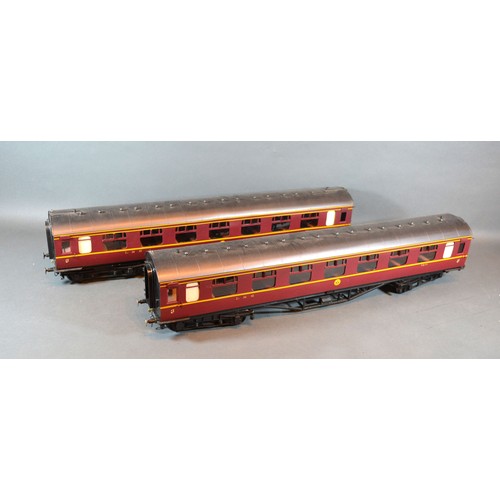 314 - A Gauge 1 LMS Third Class Corridor Coach together with another similar 57 cms long