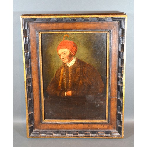 108 - 19th Century English School, Portrait of Jedediah Buxton with Red Headdress and Feather, The Mathema... 