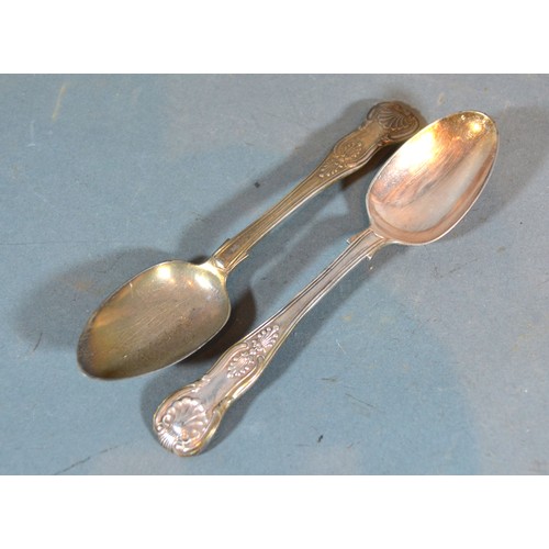 164 - A Set of Six Victorian Irish Silver Table Spoons with Kings Pattern Handles, Dublin 1853, maker's ma... 