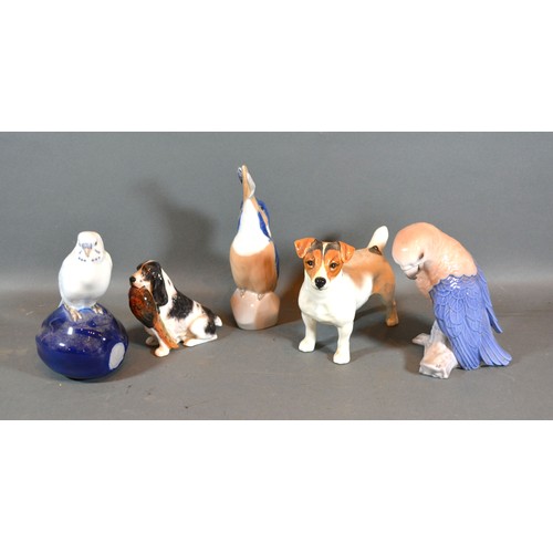 40 - A Beswick Model of a Jack Russell Terrier together with Royal Doulton Model of Dog with Pheasant, tw... 