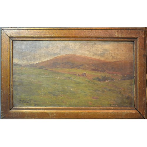 119 - A Victorian Oil on Canvas Applied to Board 'Winter Landscape with Stag and Deer' 54 x 69 cms togethe... 