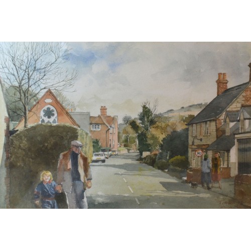 120 - Frank White 'A View of South Harting' watercolour, signed, 31 x 42 cms together with another similar... 